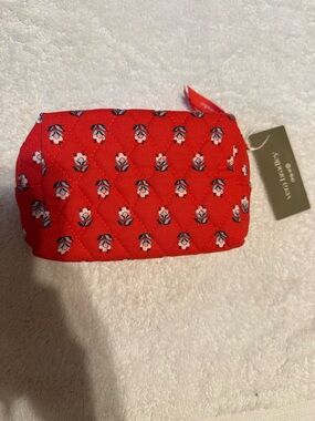 Vera Bradley Red Quilted Floral Mini Pouch